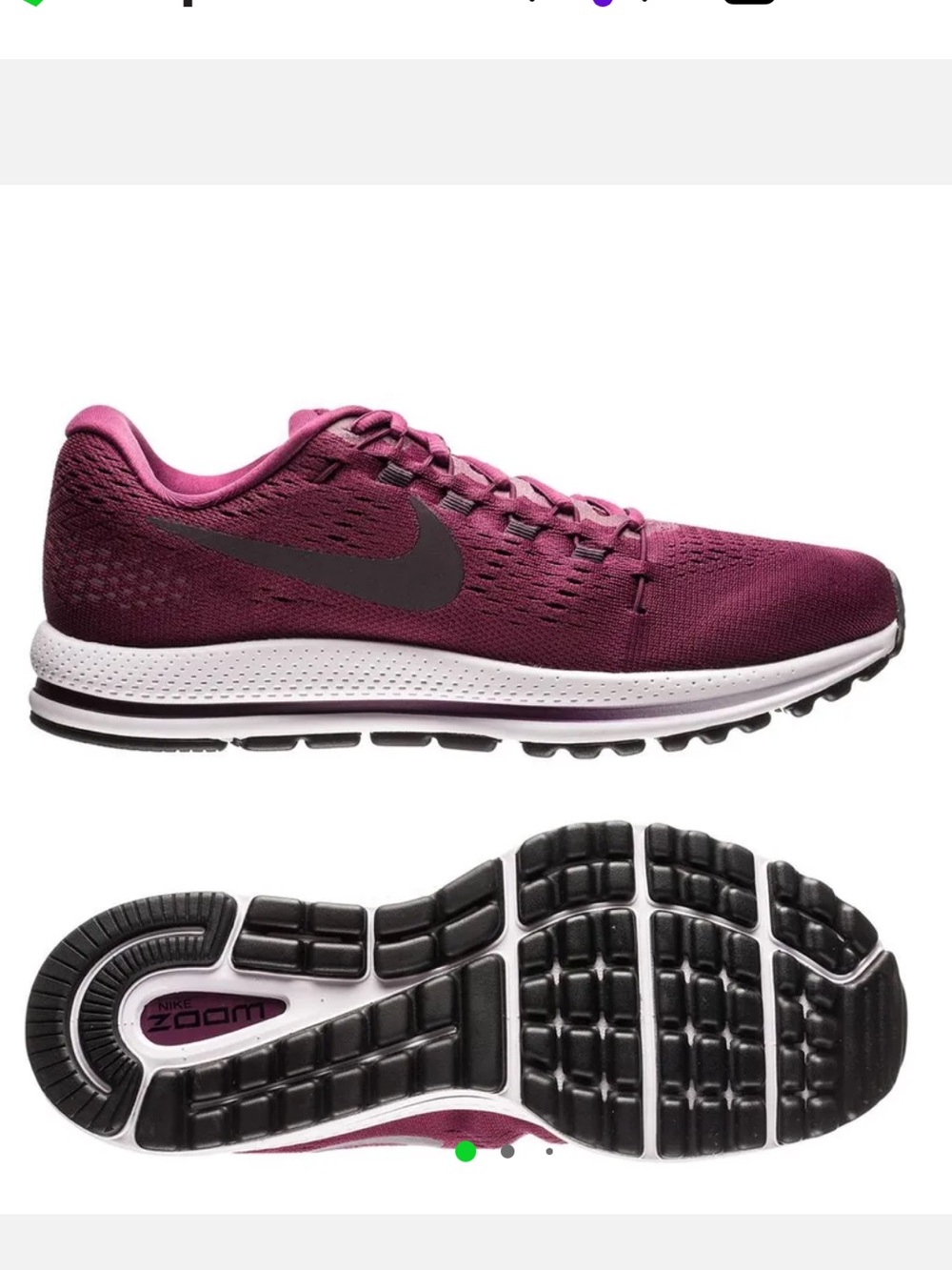 Nike Air Zoom Vomero 12 in berry/port wine with original box